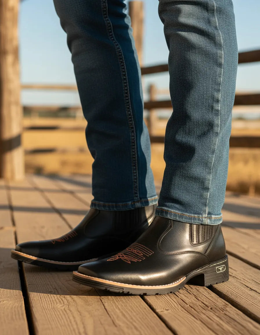 Bota Masculina Casa Up Country Premium – Couro Natural e Solado Tratorado