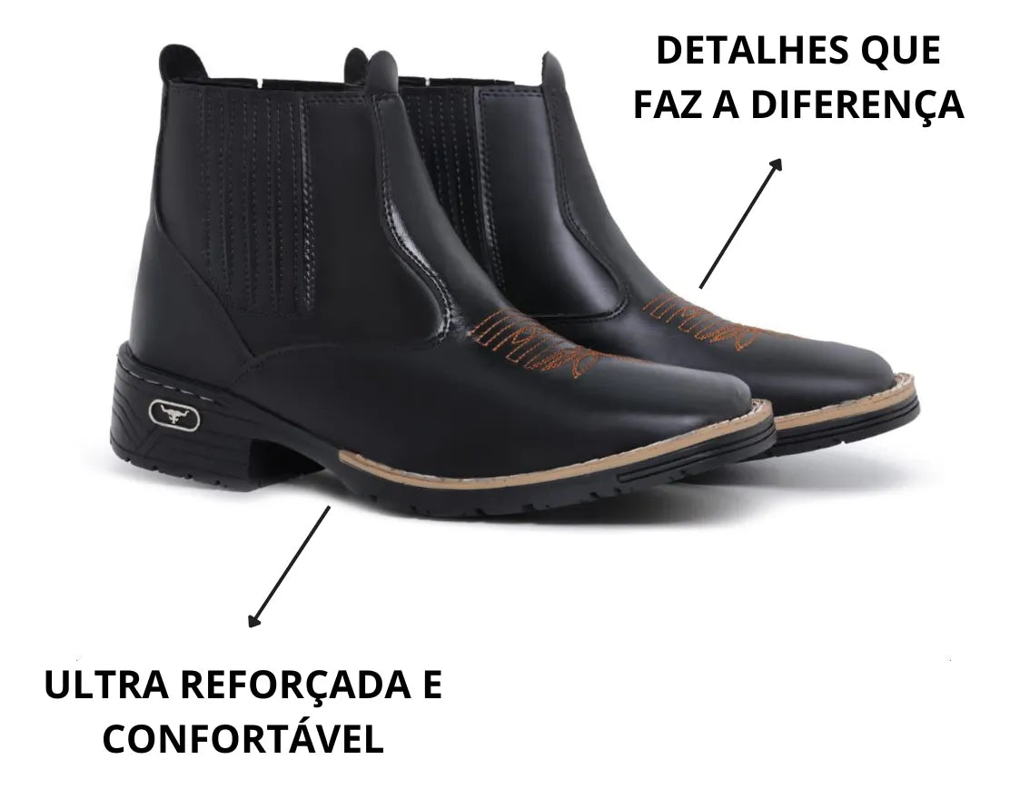 Bota Masculina Casa Up Country Premium – Couro Natural e Solado Tratorado
