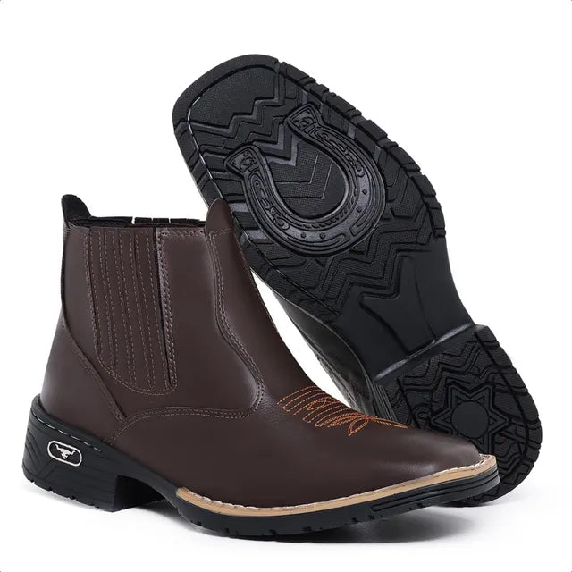 Bota Masculina Casa Up Country Premium – Couro Natural e Solado Tratorado
